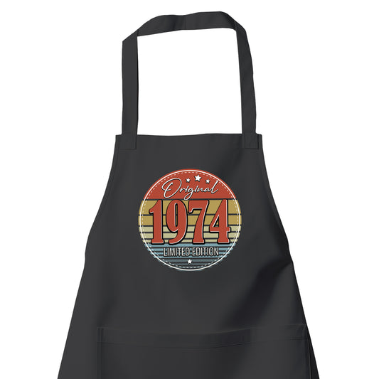 Original Limited Edition 1974 – Vintage - Schürze Schwarz - Fulima