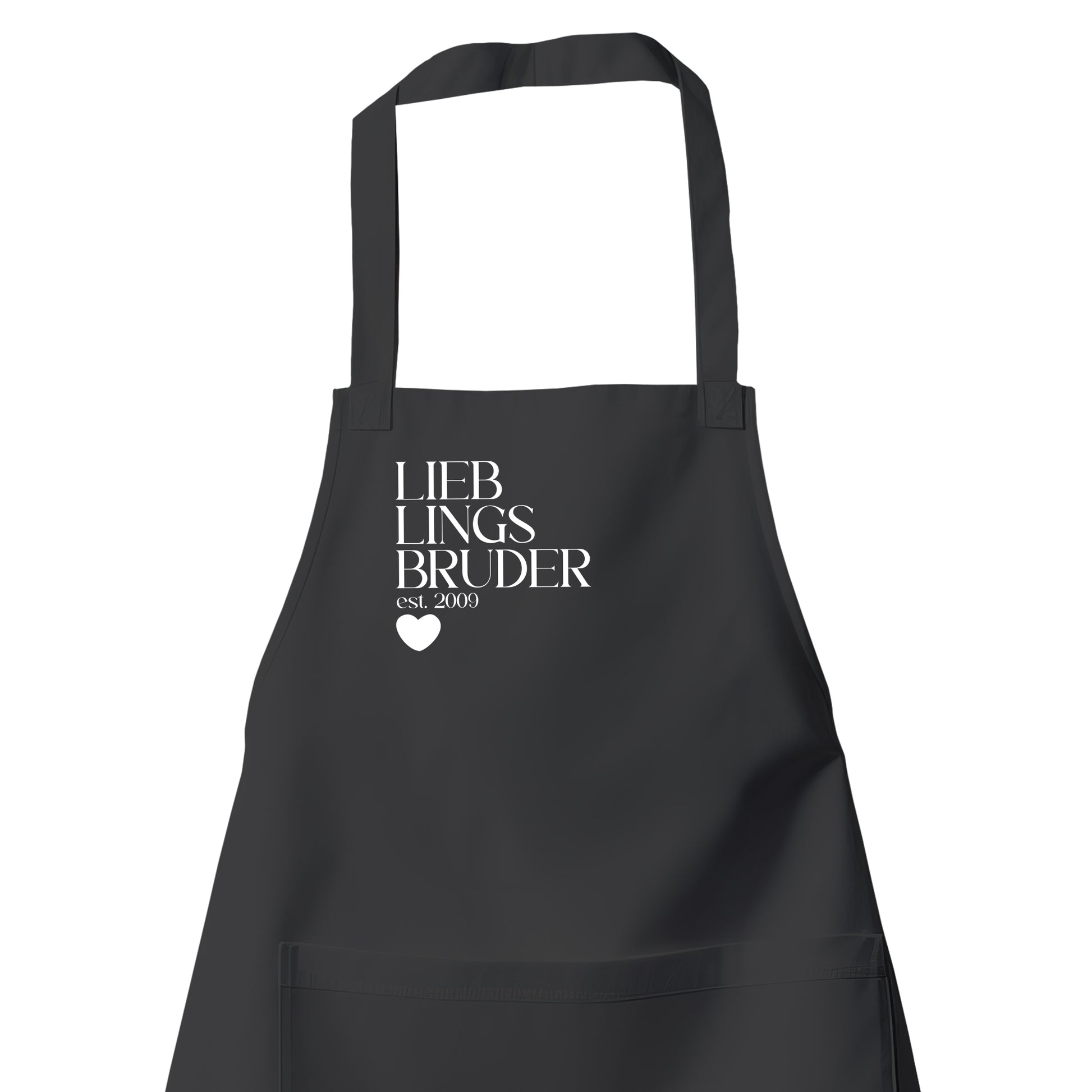 Bruder Schürze - Lieblingsbruder est. Wunschjahr Design - Geschenk Schwarz - Fulima
