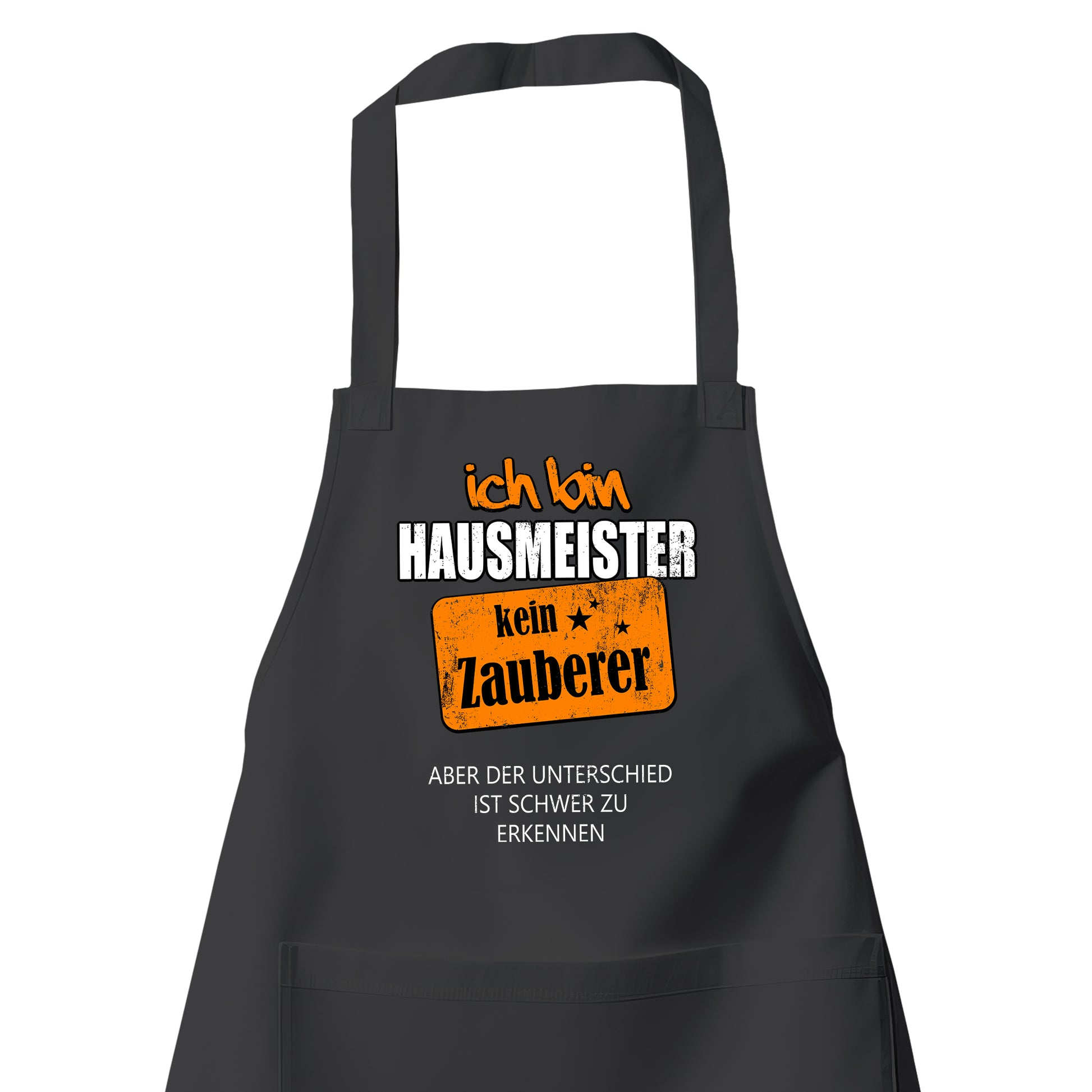 Ich bin Hausmeister kein Zauberer - Schürze Schwarz - Fulima
