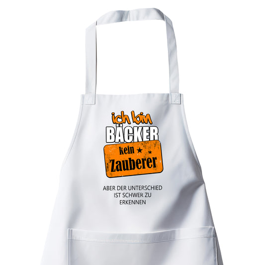 Ich bin Bäcker kein Zauberer - Schürze Weiß - Fulima
