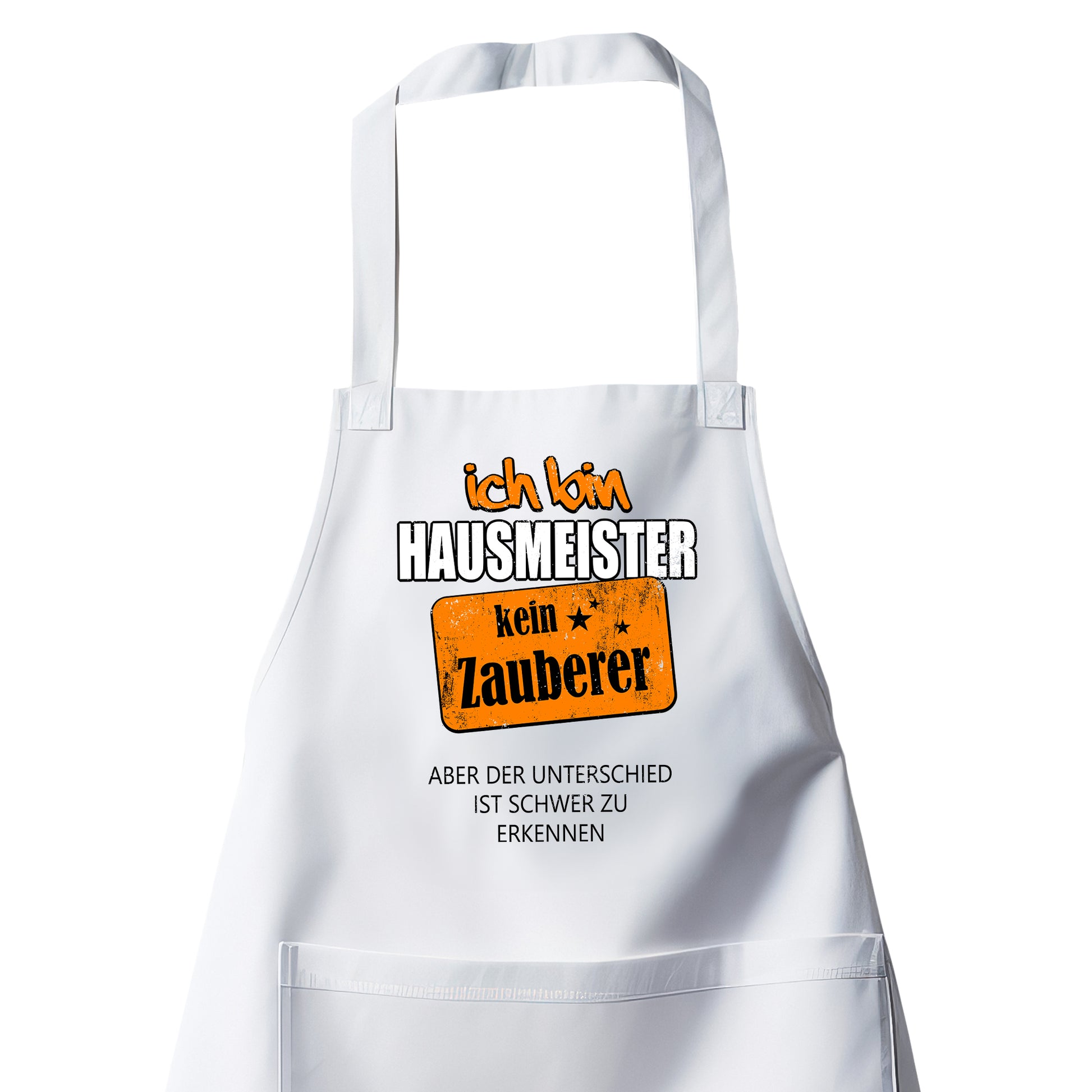 Ich bin Hausmeister kein Zauberer - Schürze Weiß - Fulima