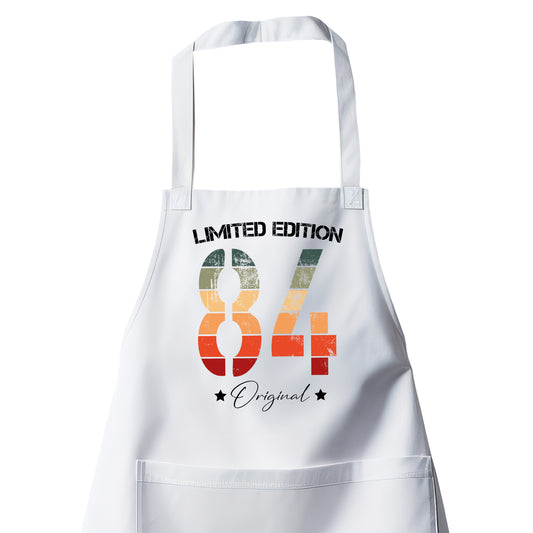 Limited Edition Original Grunge Vintage 84 - Geburtstag Schürze Weiß - Fulima