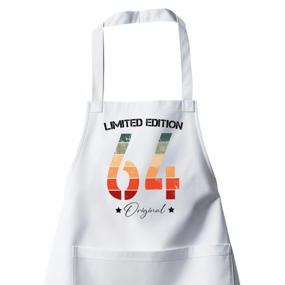 Limited Edition Original Grunge Vintage 64 - Geburtstag Schürze Weiß - Fulima