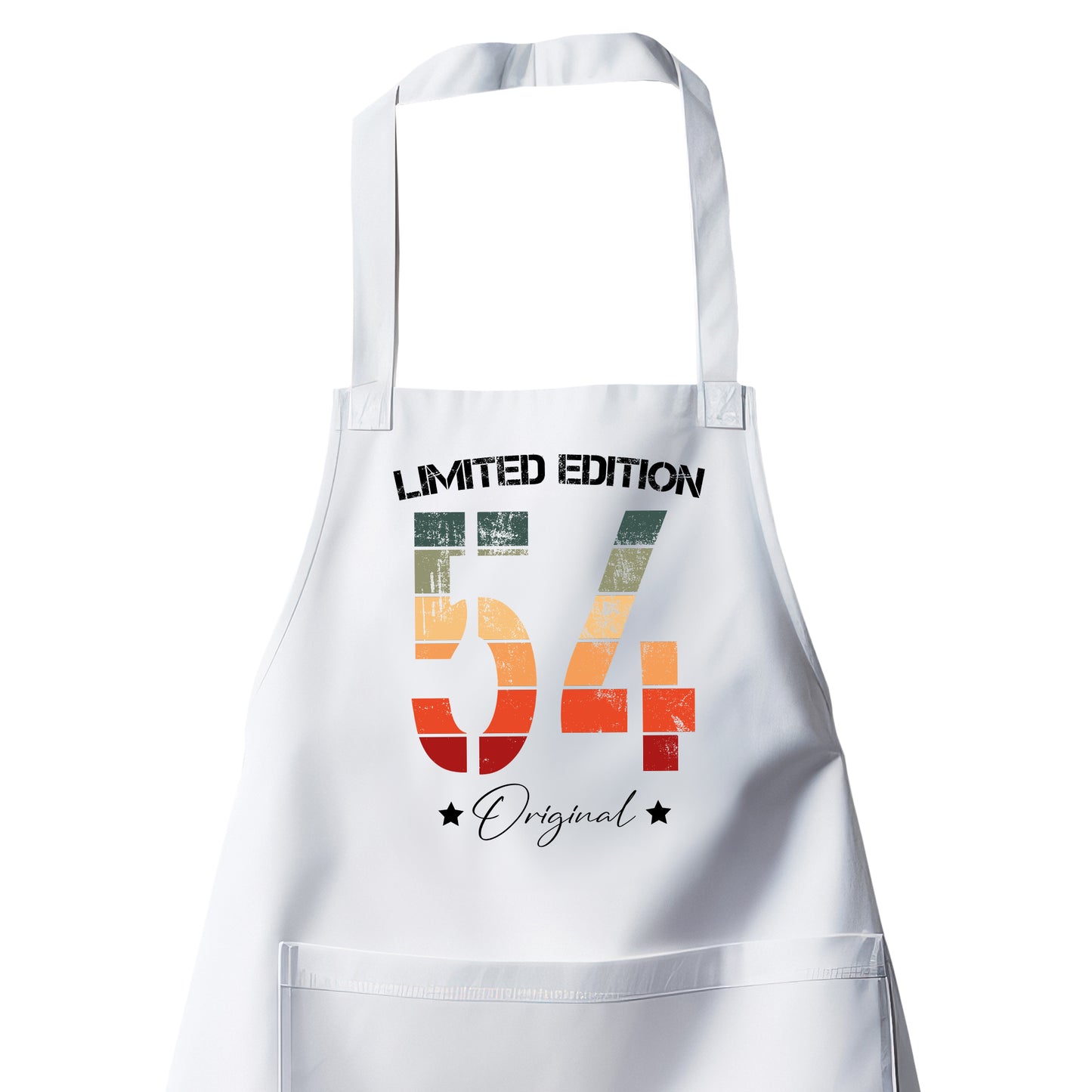 Limited Edition Original Grunge Vintage 54 - Geburtstag Schürze Weiß - Fulima