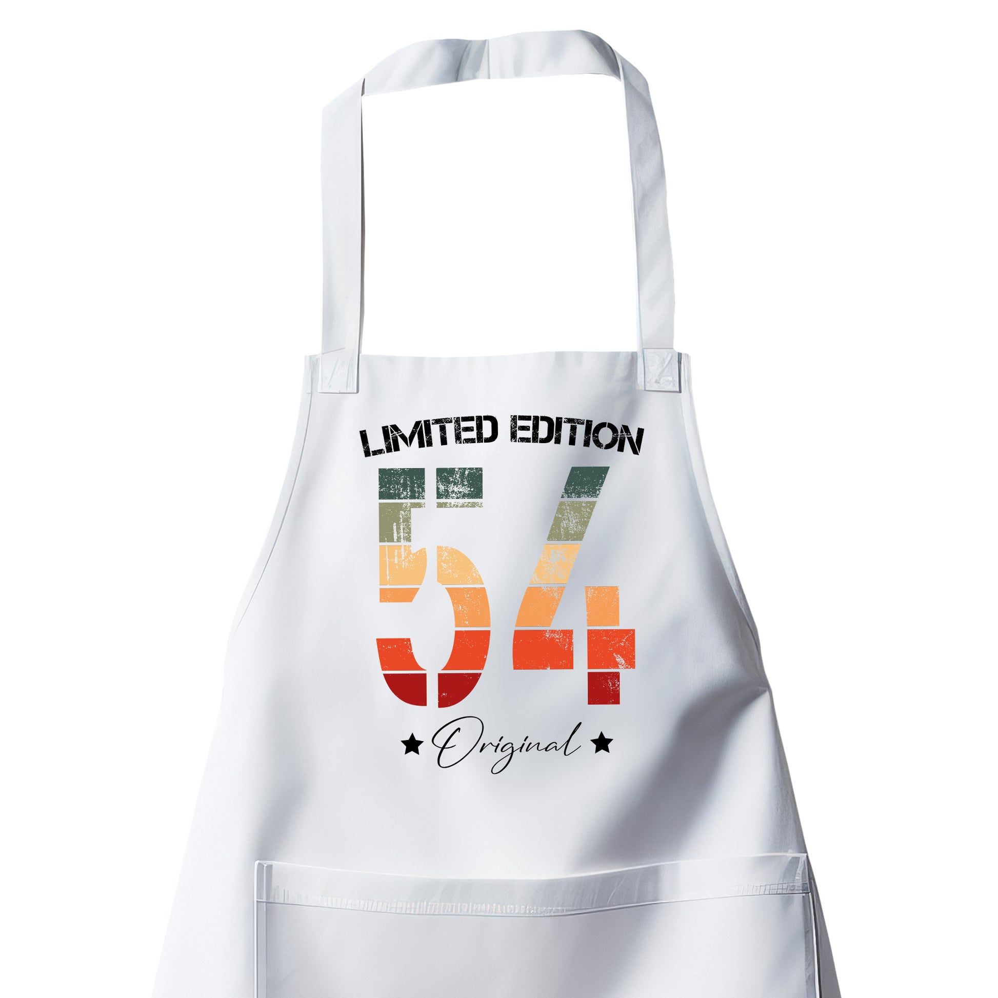 Limited Edition Original Grunge Vintage 54 - Geburtstag Schürze Weiß - Fulima