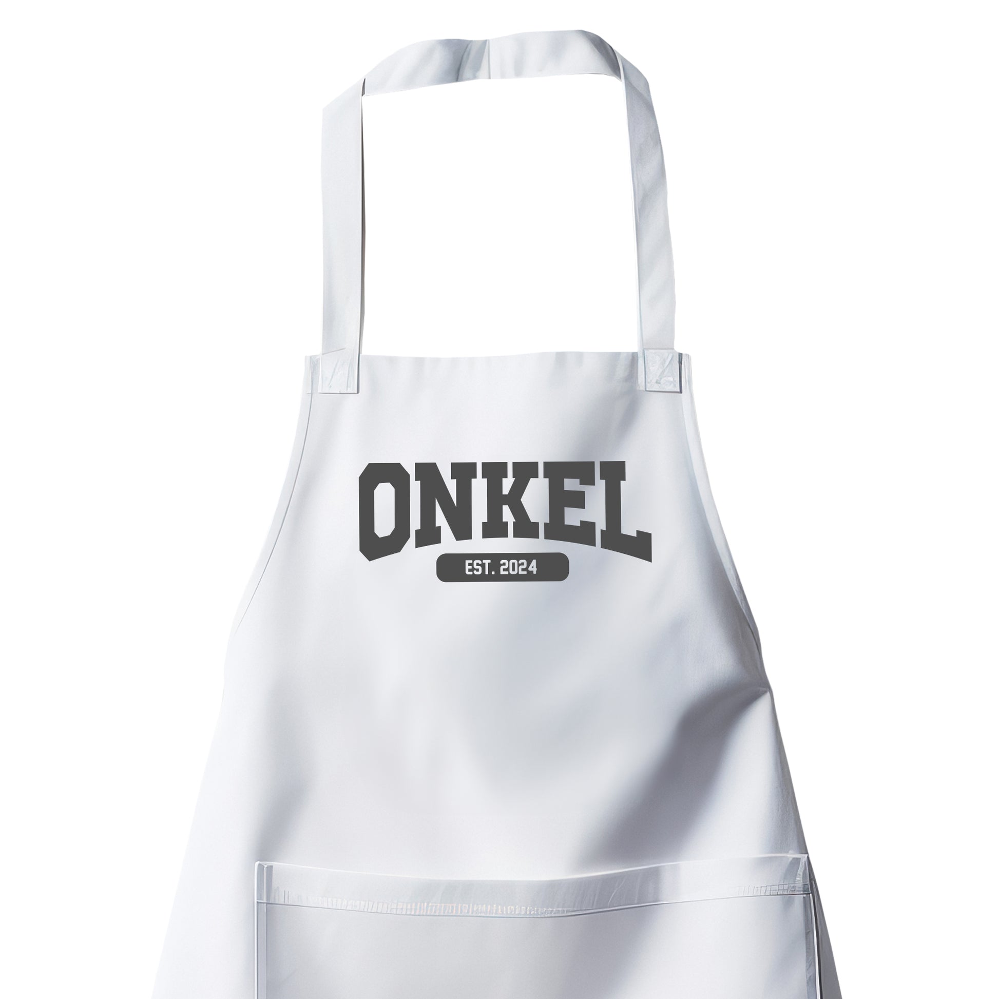 Onkel Schürze - Onkel est. Wunschjahr - Collage Design - Geschenk Weiß - Fulima