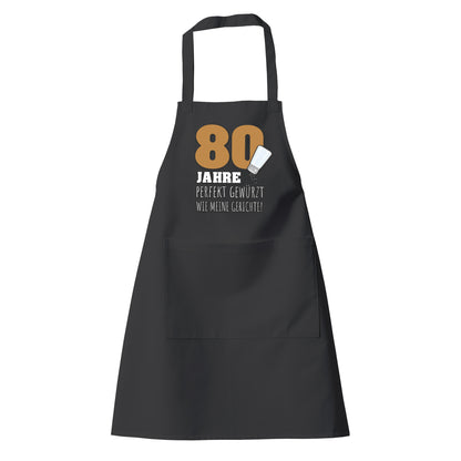 80 Jahre Perfekt gewürzt wie meine Gerichte - Kochschürze - Fulima