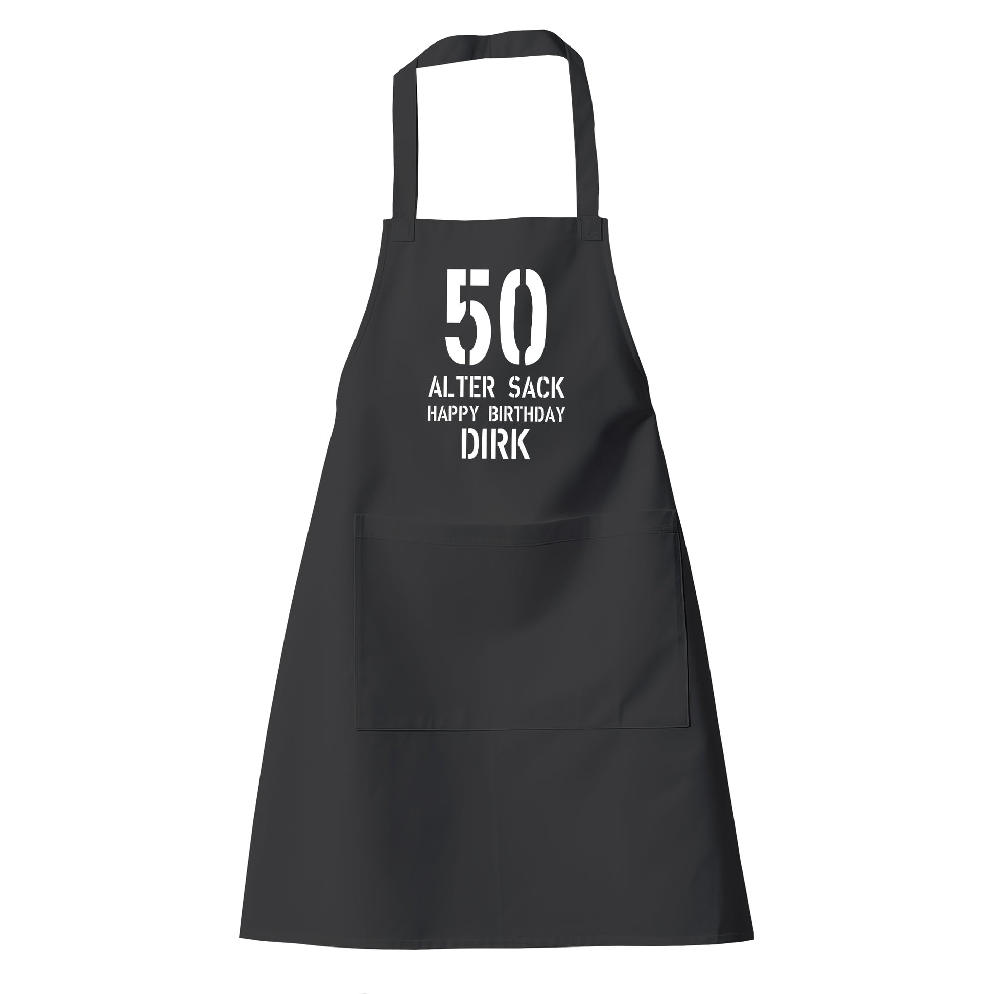 50 Alter Sack Happy Birthday mit Namen - Geburtstag Schürze - Fulima