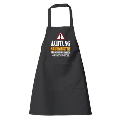 Achtung Hausmeister - Kraftausdrücke - Schürze - Fulima