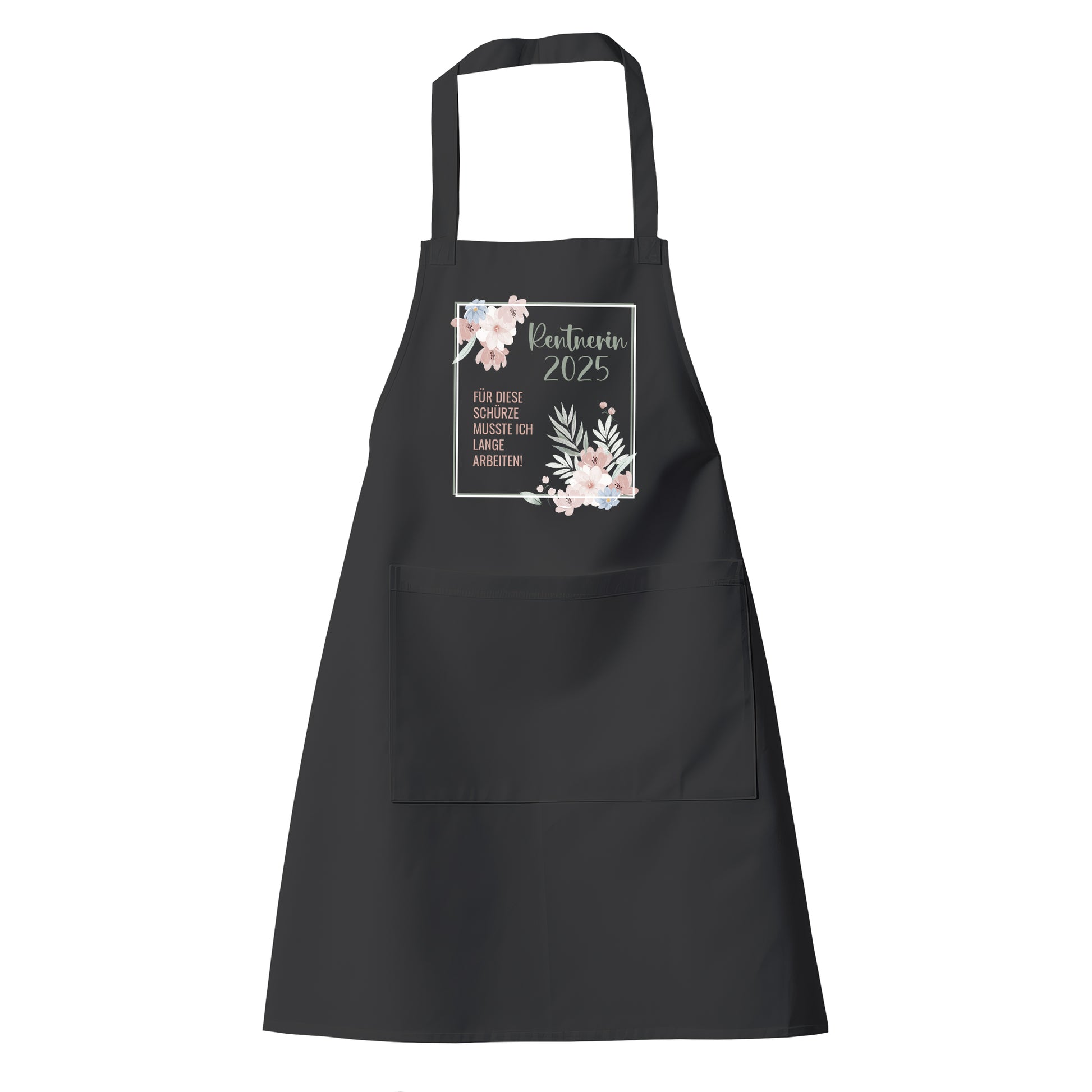 Rentner Grill- Kochschürze - Für diese Schürze musste ich lange arbeiten - Blumenmuster - Fulima