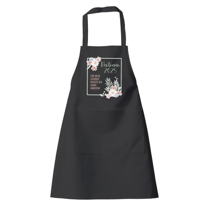 Rentner Grill- Kochschürze - Für diese Schürze musste ich lange arbeiten - Blumenmuster - Fulima