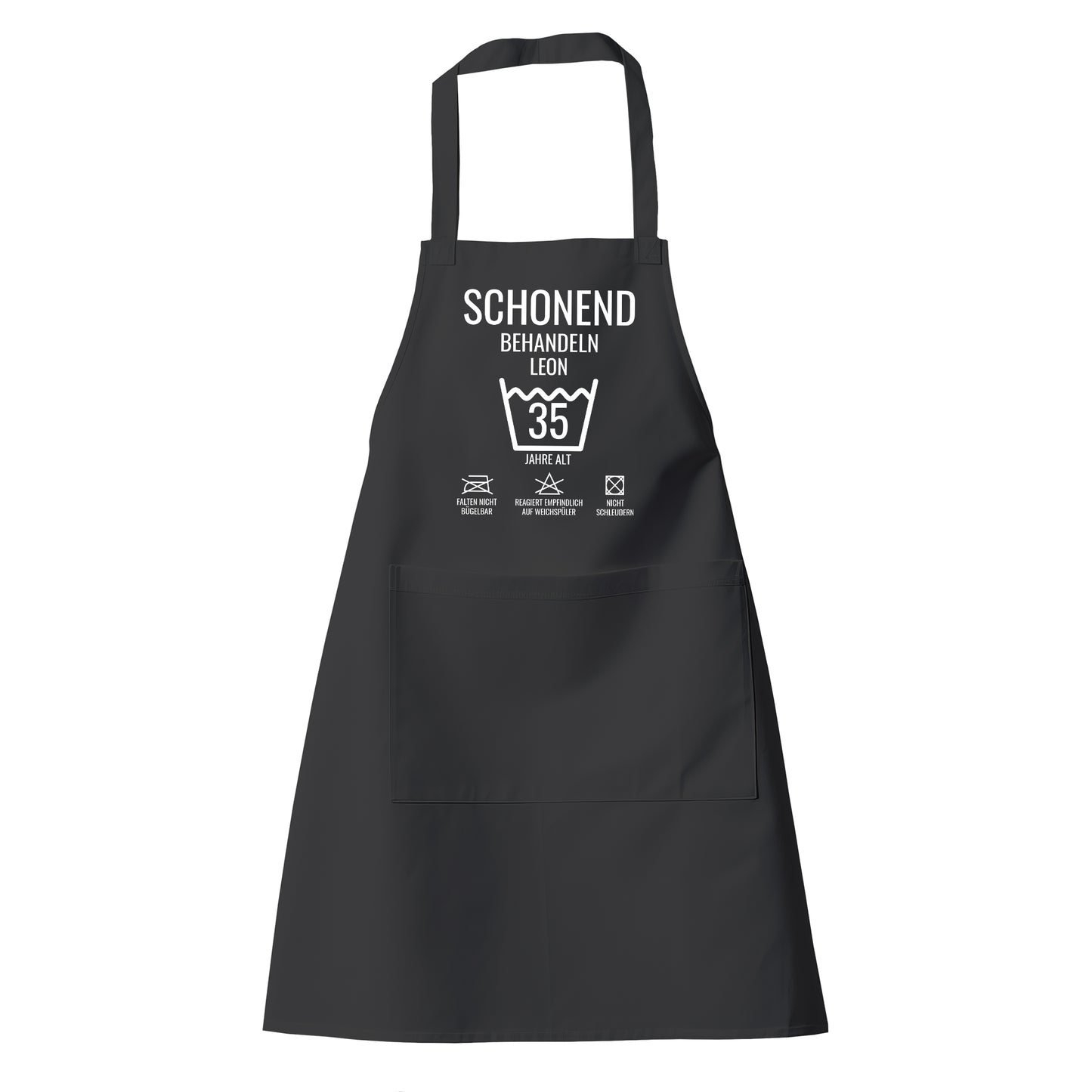Schonend behandeln – 35 Jahre alt - Namen - Geburtstag Schürze - Fulima