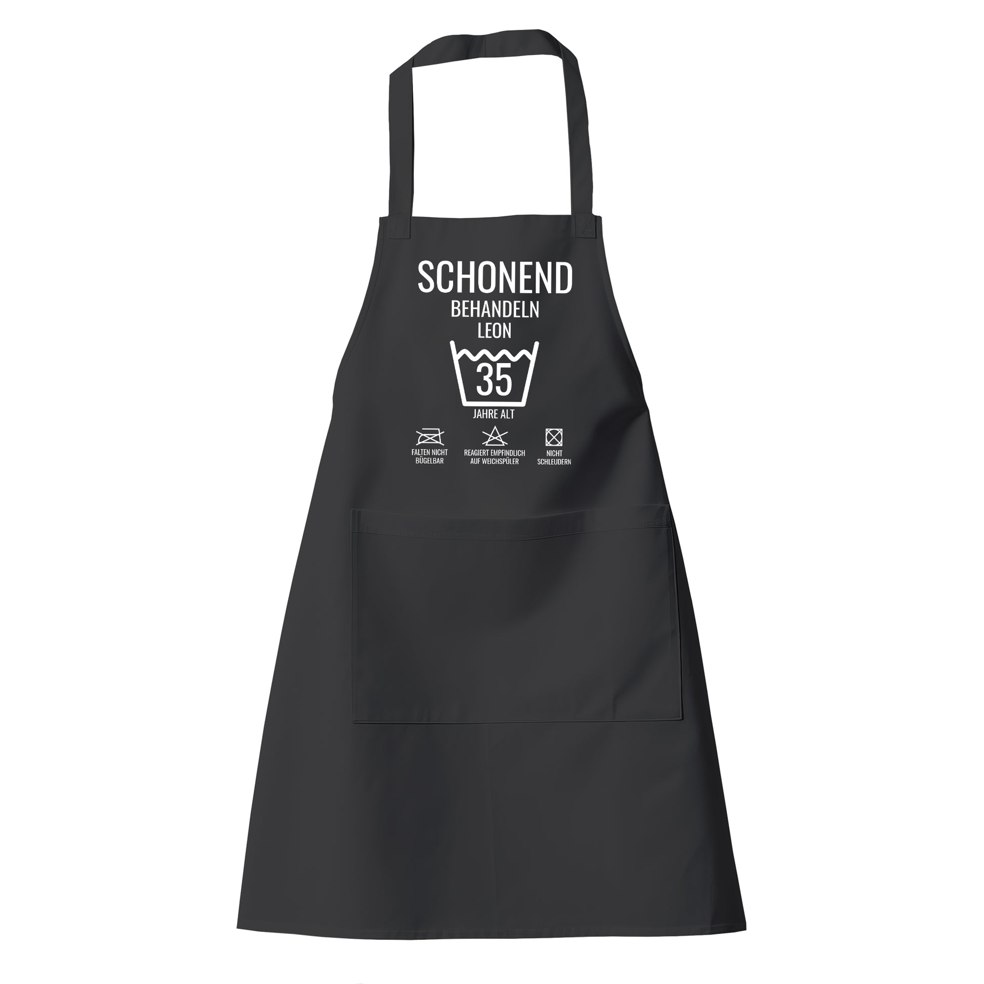 Schonend behandeln – 35 Jahre alt - Namen - Geburtstag Schürze - Fulima