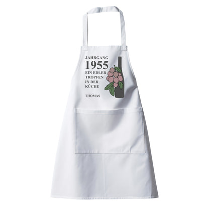 Jahrgang 1955 Edler Tropfen in der Küche - Grill- und Kochschürze - Fulima