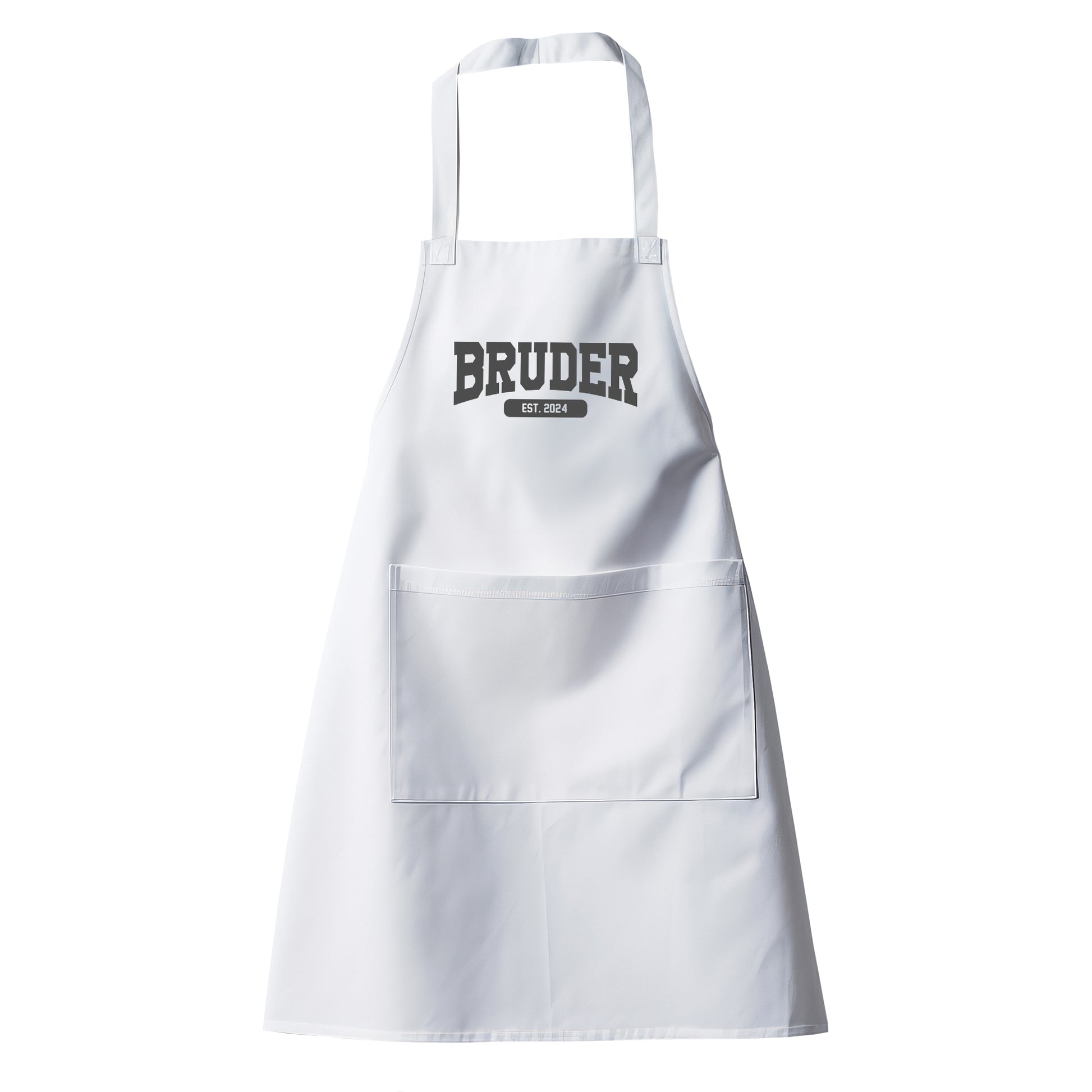 Bruder Schürze - Bruder est. Wunschjahr Collage Design - Geschenk - Fulima