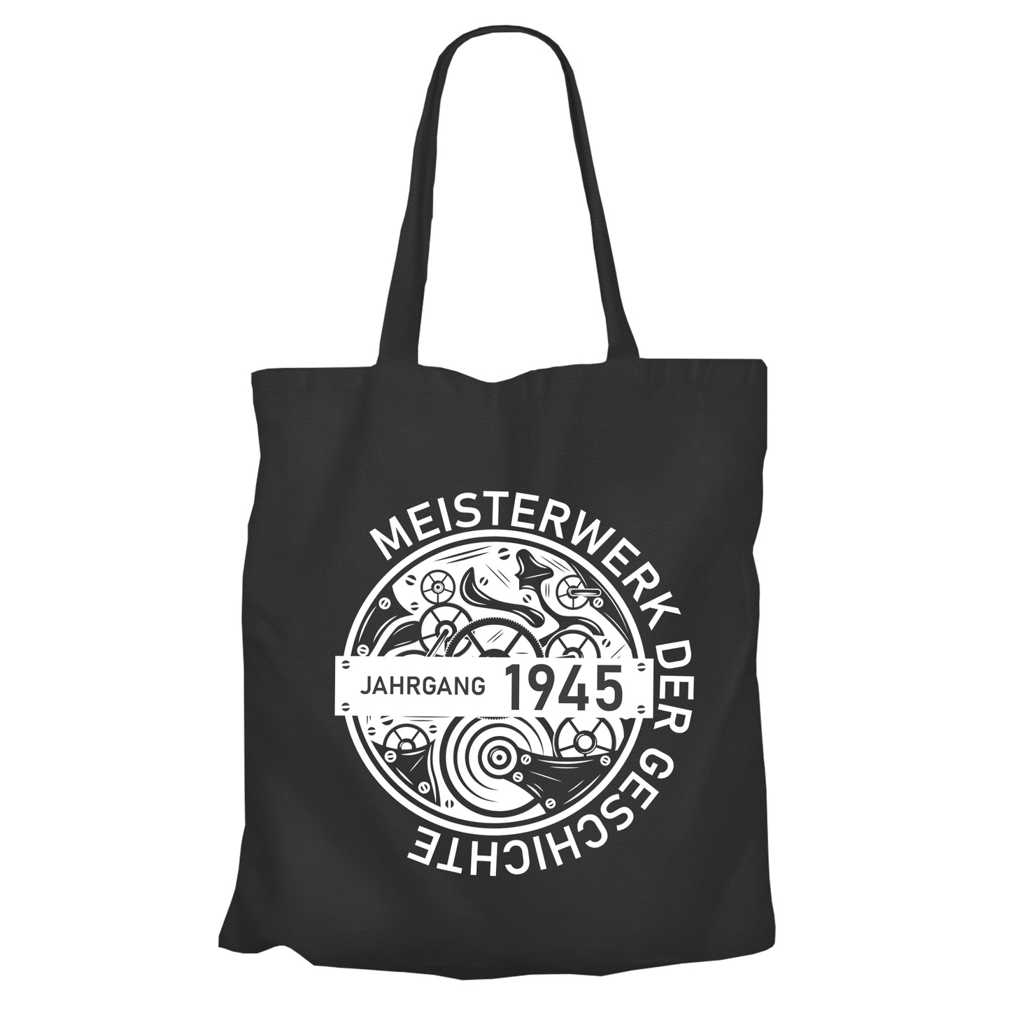 Jahrgang 1945 Meisterwerk der Geschichte - Geburtstag - Einkaufstasche Schwarz - FULiMA®