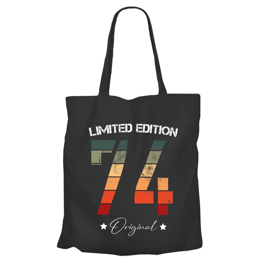 Limited Edition Original Grunge Vintage 74 - Einkaufstasche Schwarz - FULiMA®