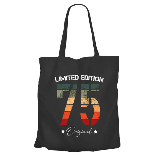 Limited Edition Original Grunge Vintage 75 - Einkaufstasche Schwarz - FULiMA®