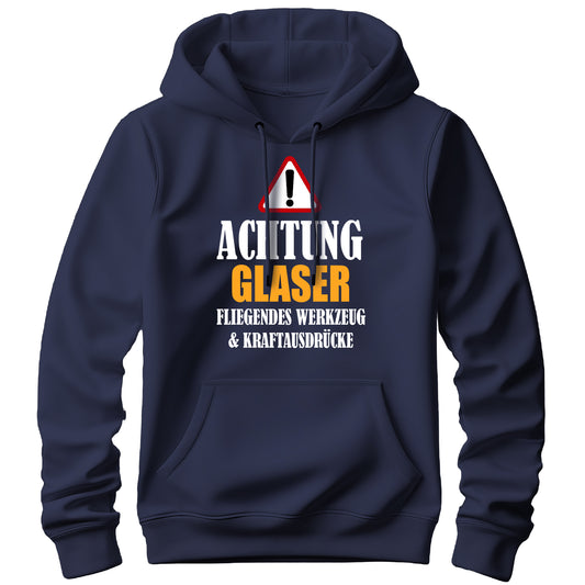 Achtung Glaser - Kraftausdrücke - Hoodie Navy - FULiMA®