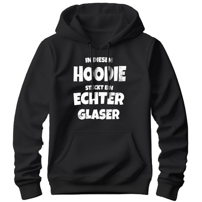In diesem Hoodie steckt ein echter Glaser - Hoodie Schwarz - FULiMA®