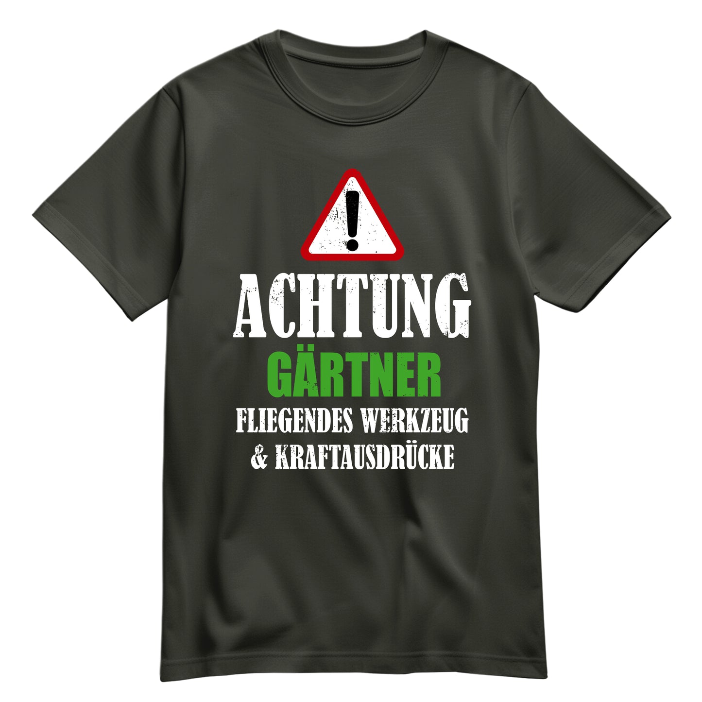 Achtung Gärtner - Kraftausdrücke - Shirt Khaki - FULiMA®