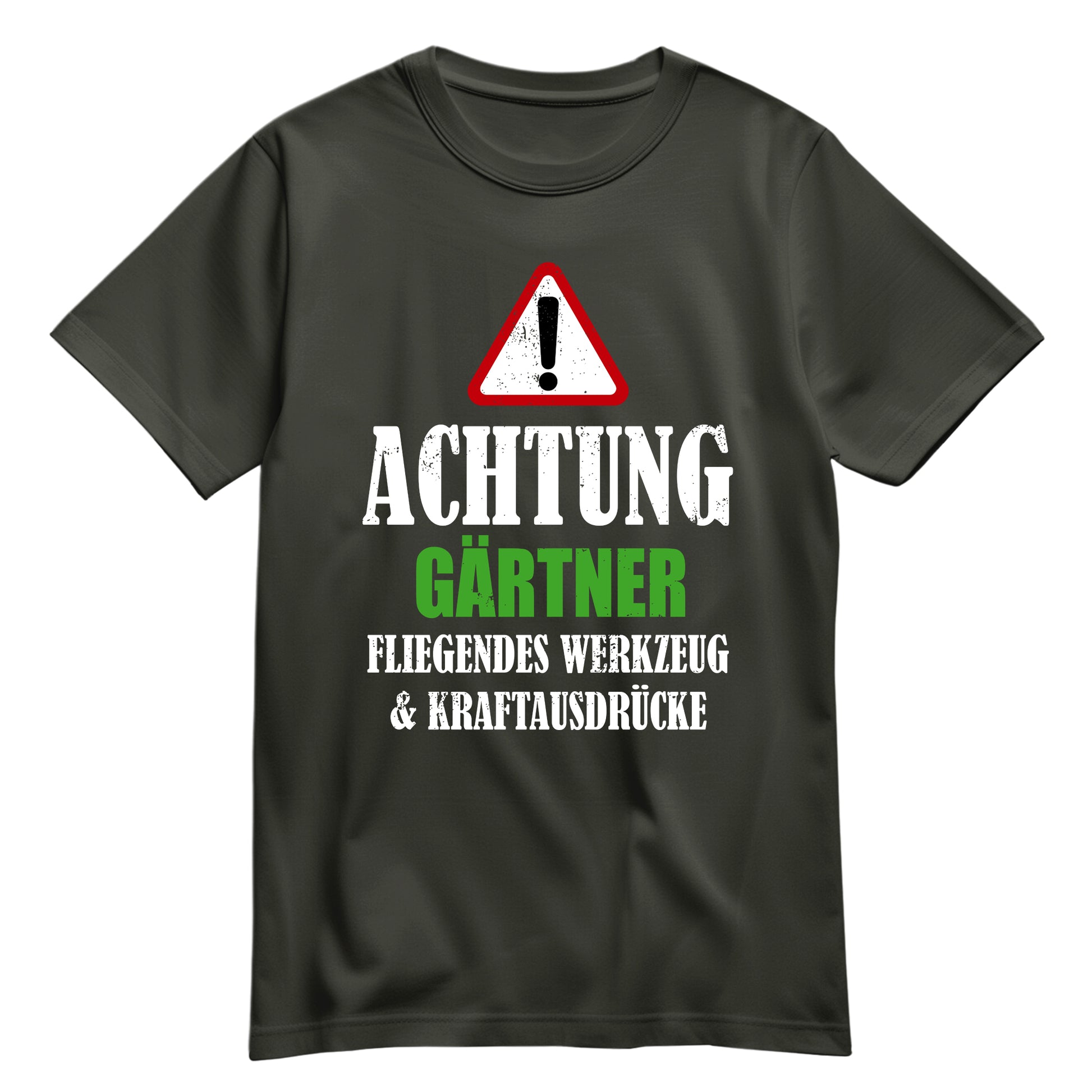 Achtung Gärtner - Kraftausdrücke - Shirt Khaki - FULiMA®