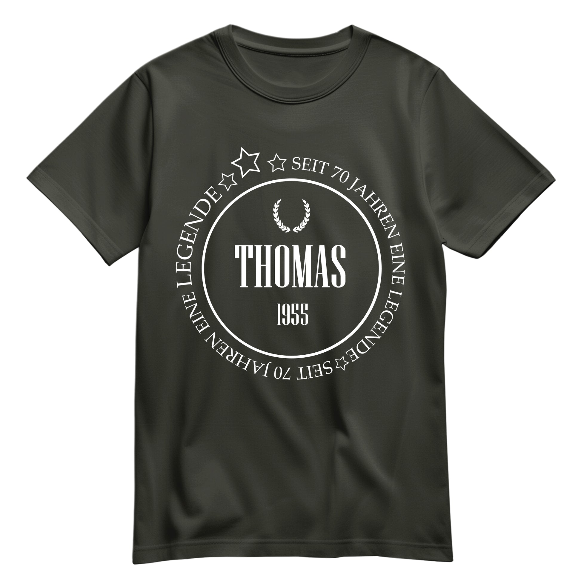 NAME seit 70 Jahren eine Legende - Geburtstag Shirt Khaki - FULiMA®
