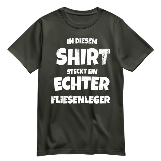In diesem Shirt steckt ein echter Fliesenleger - Shirt Khaki - FULiMA®