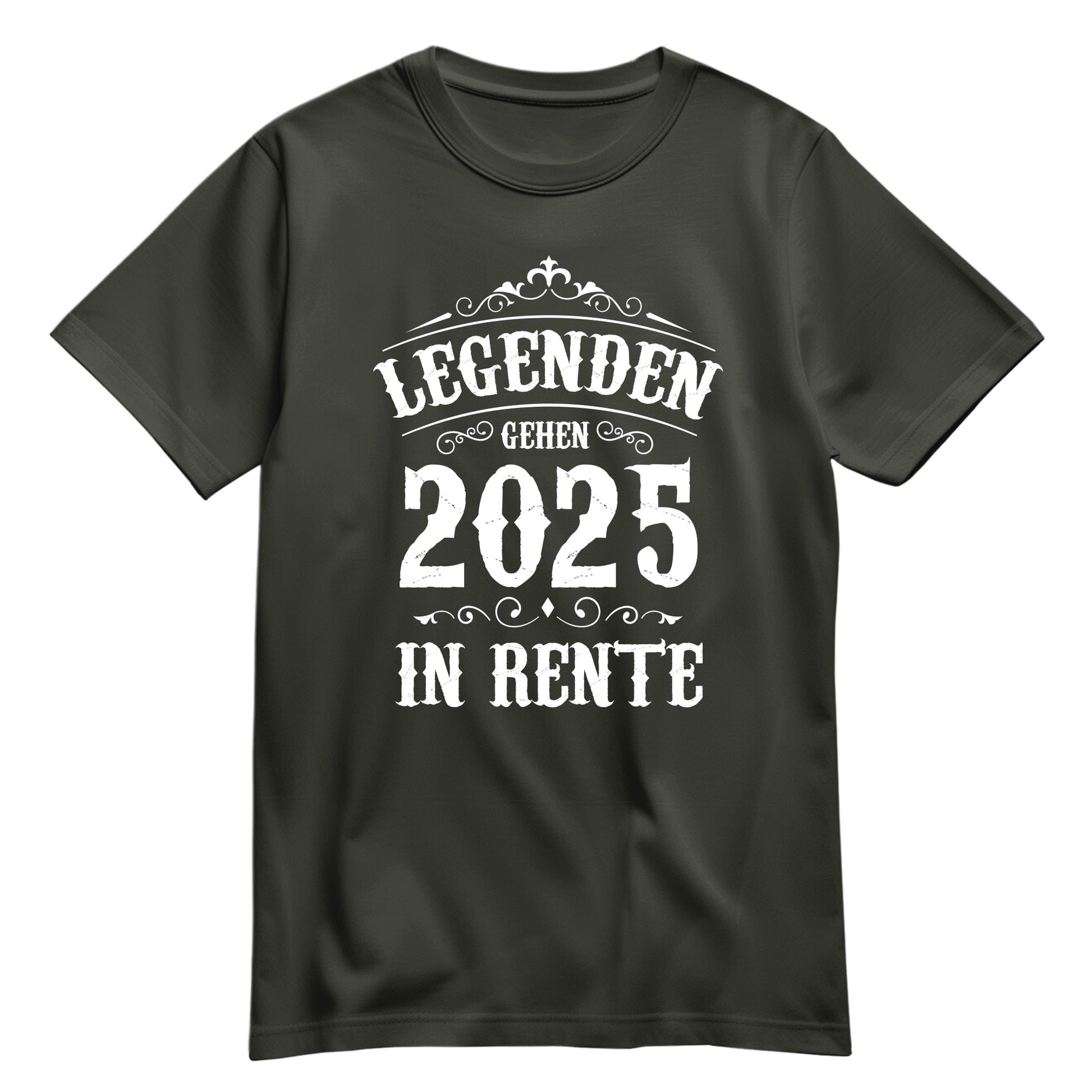 Rentner T Shirt - Legenden gehen 2025 in Rente - Ruhestand Geschenk Khaki - FULiMA®