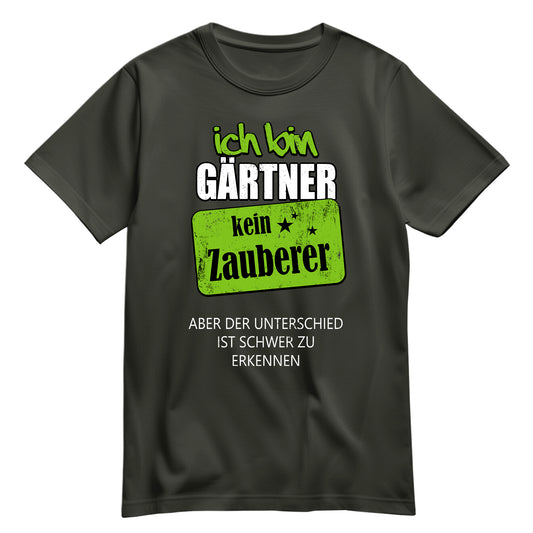 Ich bin Gärtner - kein Zauberer - Shirt Khaki - FULiMA®