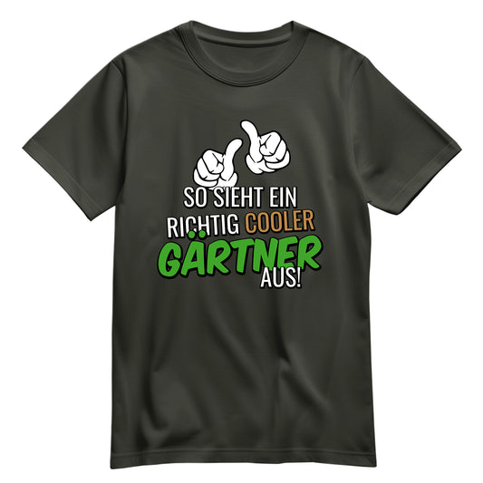 So sieht ein richtig cooler Gärtner aus - Shirt Khaki - FULiMA®