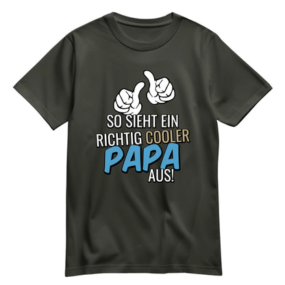 So sieht ein richtig cooler Papa aus - Shirt Khaki - FULiMA®