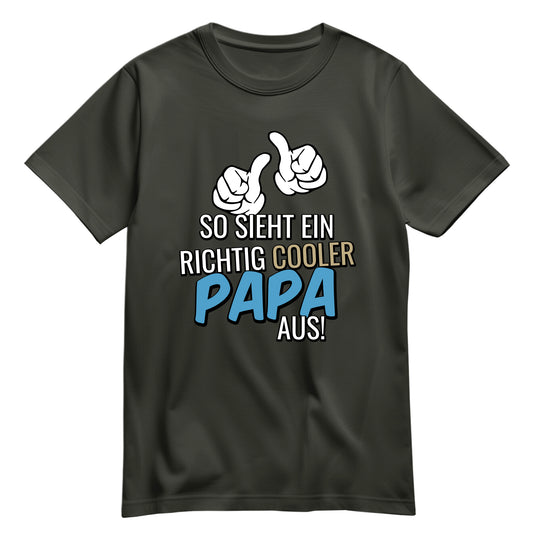 So sieht ein richtig cooler Papa aus - Shirt Khaki - FULiMA®