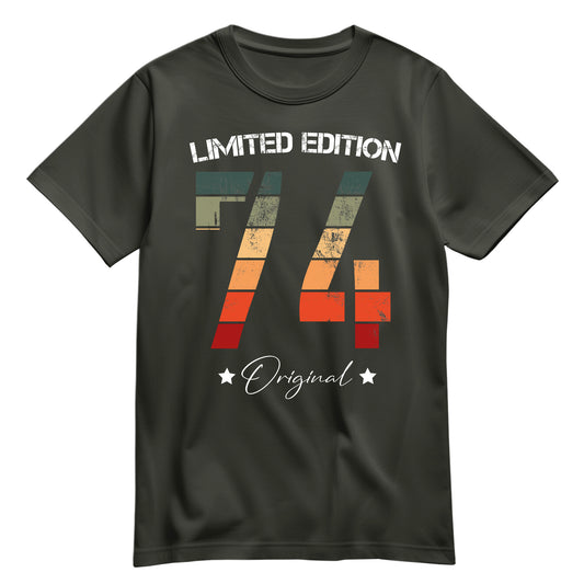 Limited Edition Original Grunge Vintage 74 - Geburtstagsshirt Khaki - FULiMA®