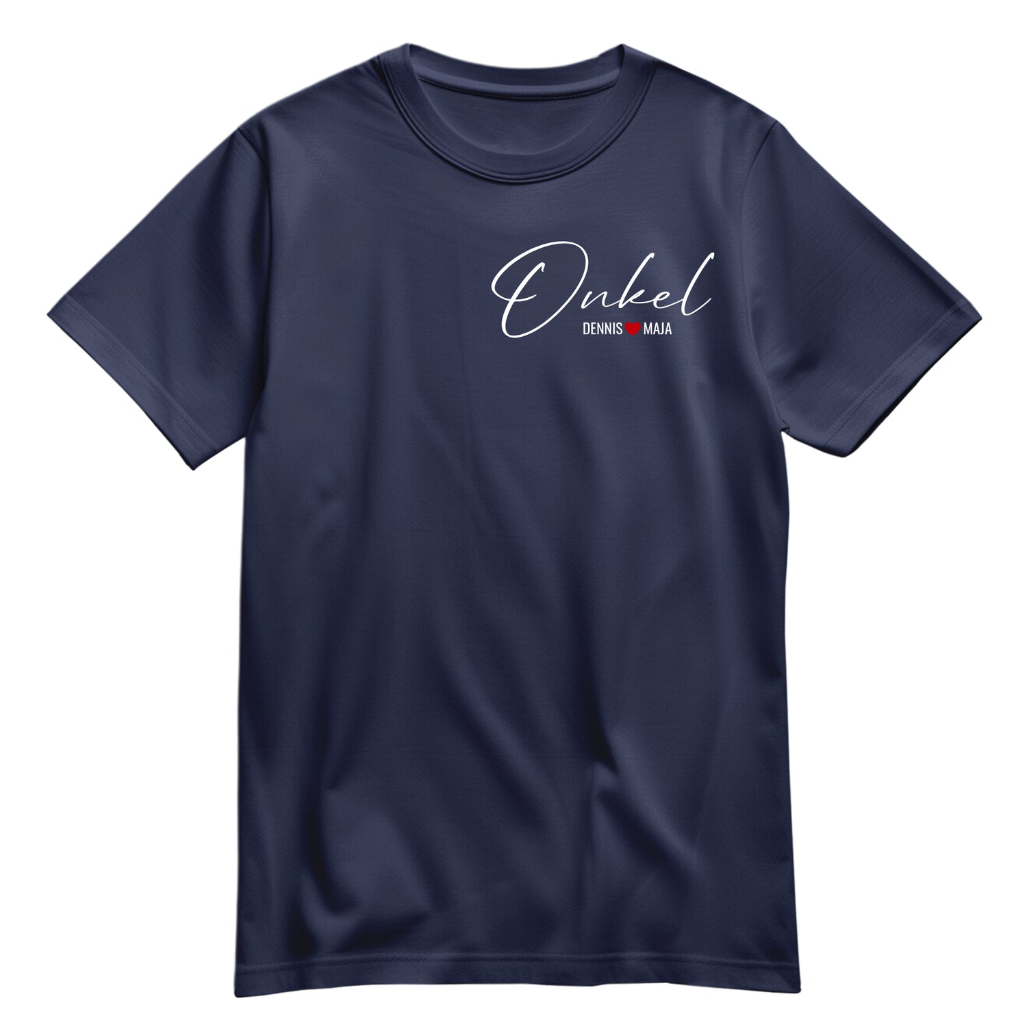Onkel Shirt - Minimalistisch Onkel Schriftzug mit Namen der Kinder Navy - FULiMA®