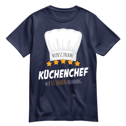 Küchenchef mit 80 Jahren Erfahrung - Geburtstag Shirt Navy - FULiMA®