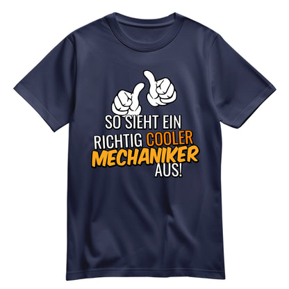 So sieht ein richtig cooler Mechaniker aus - Shirt Navy - FULiMA®