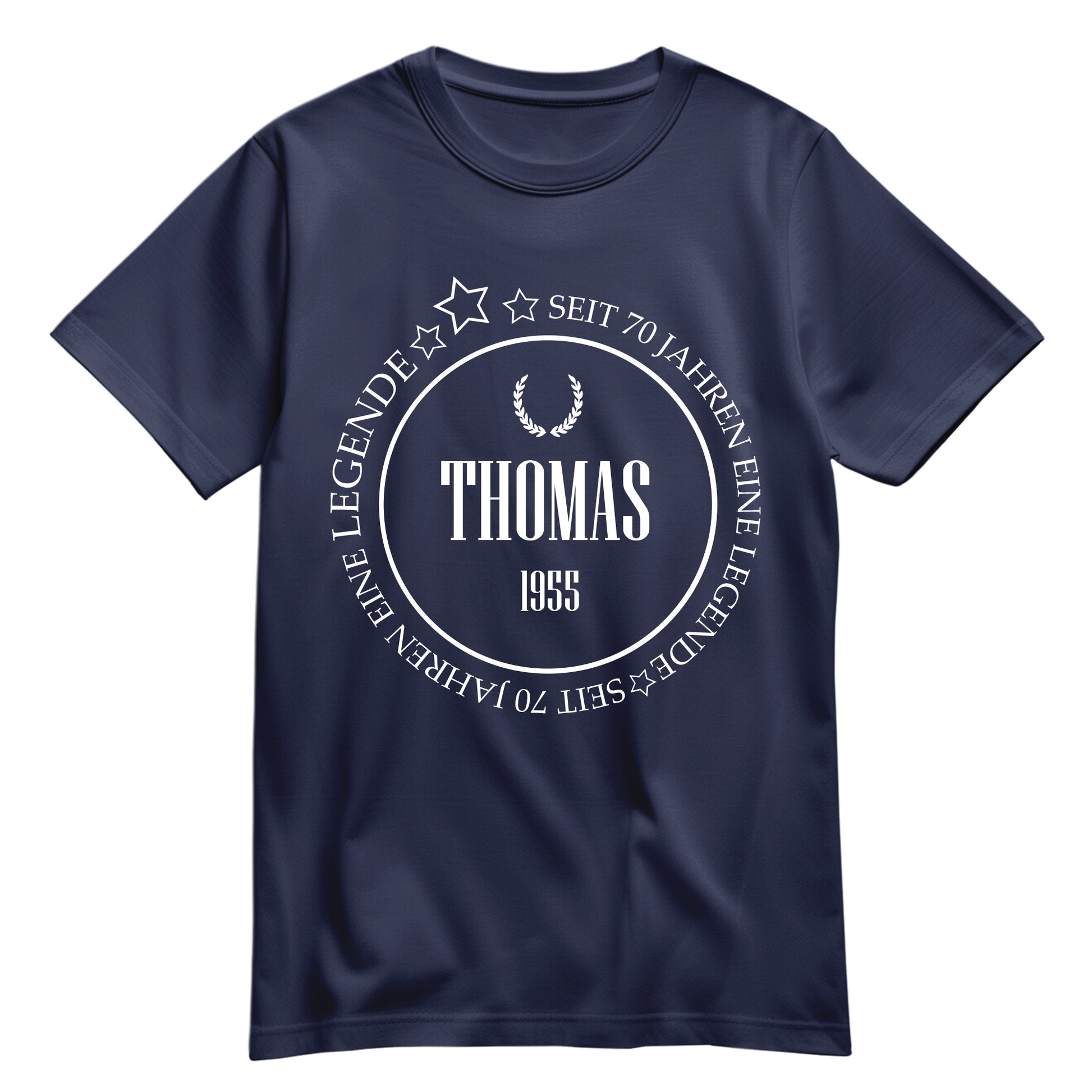 NAME seit 70 Jahren eine Legende - Geburtstag Shirt Navy - FULiMA®