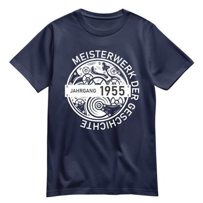 Jahrgang 1955 Meisterwerk der Geschichte - Geburtstag Shirt Navy - FULiMA®