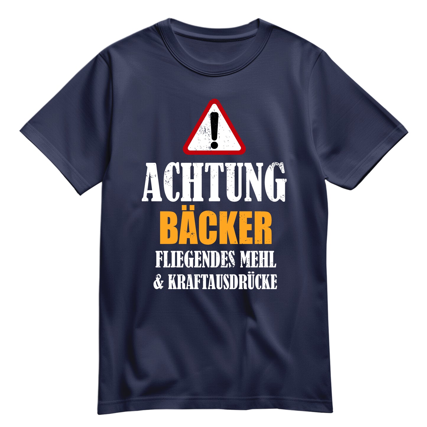 Achtung Bäcker - Kraftausdrücke - Shirt Navy - FULiMA®