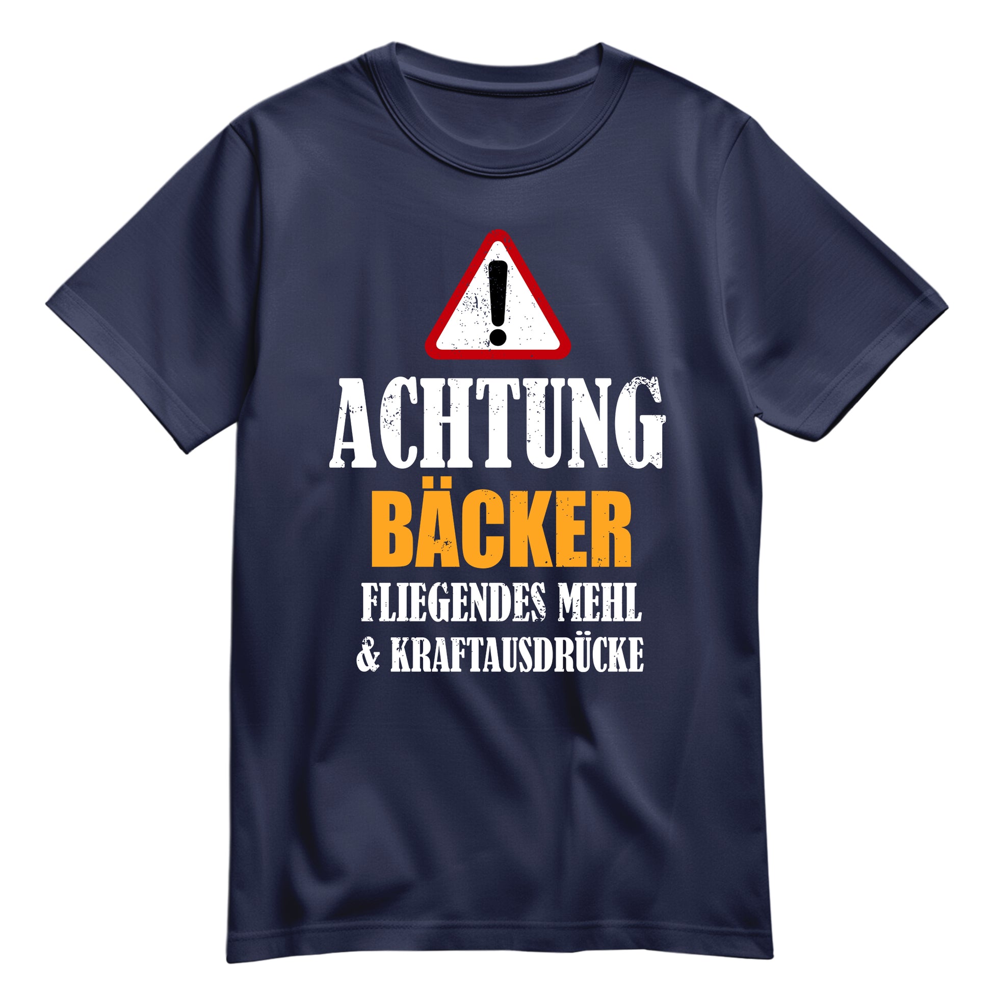 Achtung Bäcker - Kraftausdrücke - Shirt Navy - FULiMA®