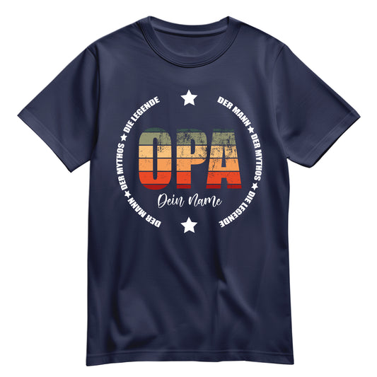 Opa Shirt - Der Mann Der Mythos Die Legende - mit Namen Navy - FULiMA®