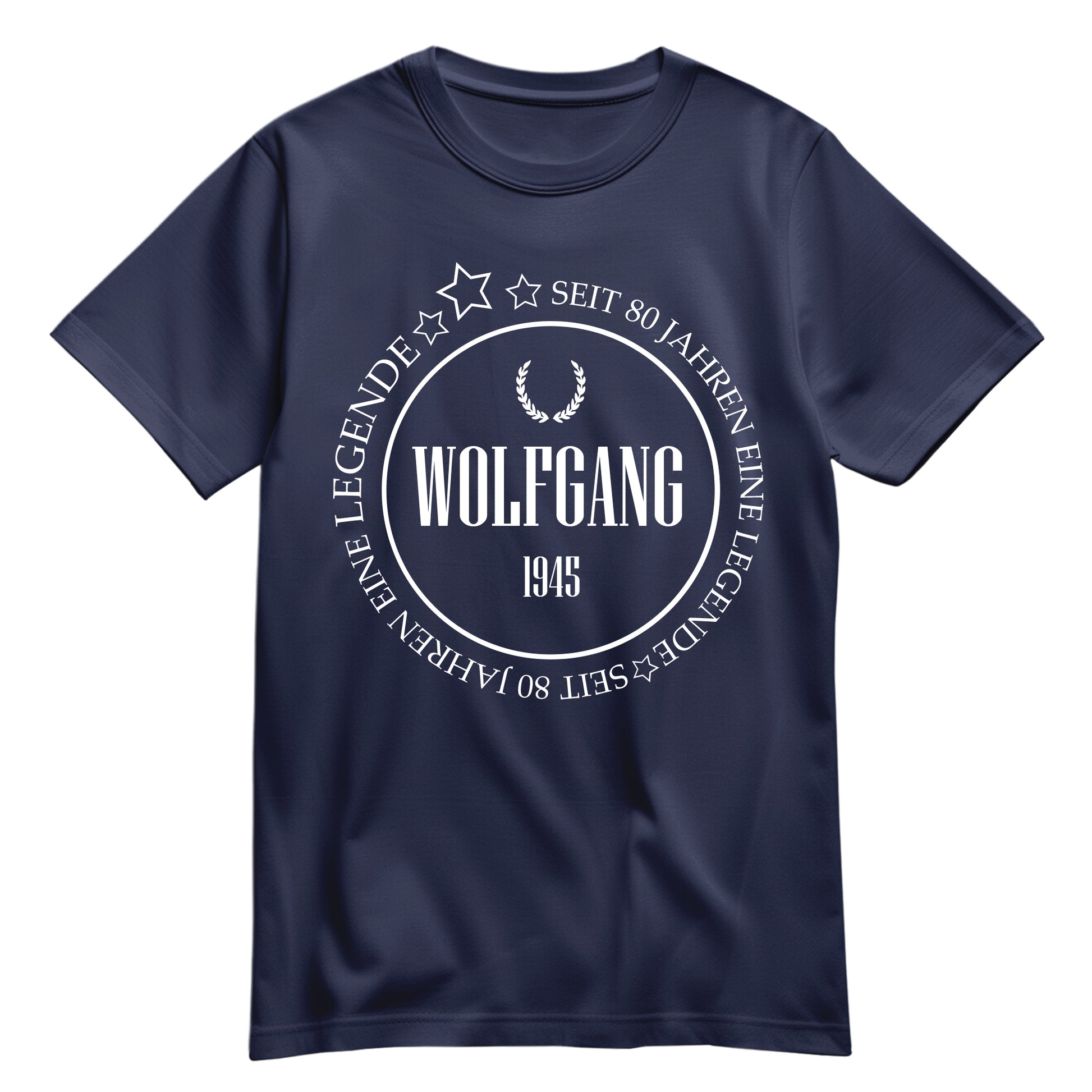NAME seit 80 Jahren eine Legende - Geburtstag Shirt Navy - FULiMA®