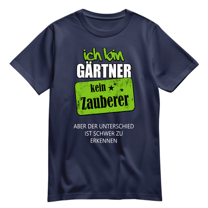 Ich bin Gärtner - kein Zauberer - Shirt Navy - FULiMA®