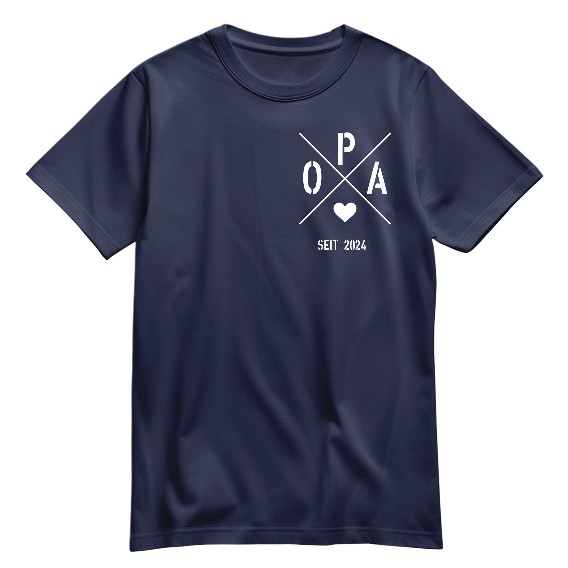 Opa Shirt - Opa seit Ihr WUNSCHJAHR personalsierbar Geschenk Navy - FULiMA®