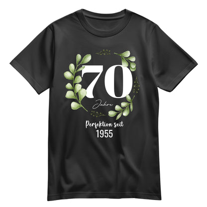 70 Jahre Perfektion seit 1955 - Geburtstag Shirt Schwarz - FULiMA®