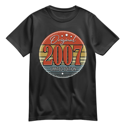Geburtstagsshirt - Original Limited Edition 2007 – Vintage Schwarz - FULiMA®