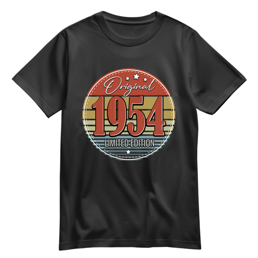 Geburtstagshirt - Original Limited Edition 1954 – Vintage Schwarz - FULiMA®