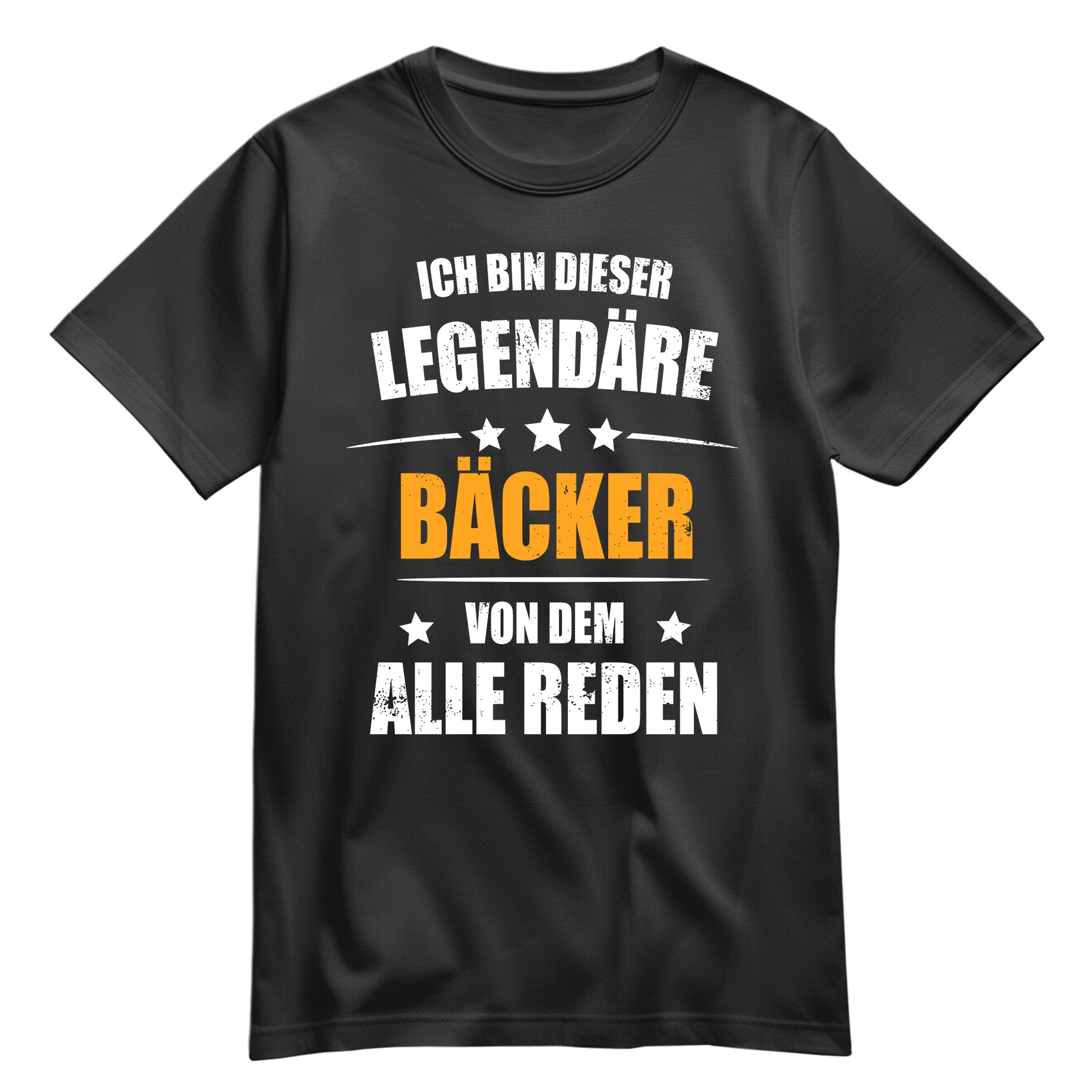 Ich bin dieser Legendäre Bäcker von dem alle reden - Shirt Schwarz - FULiMA®