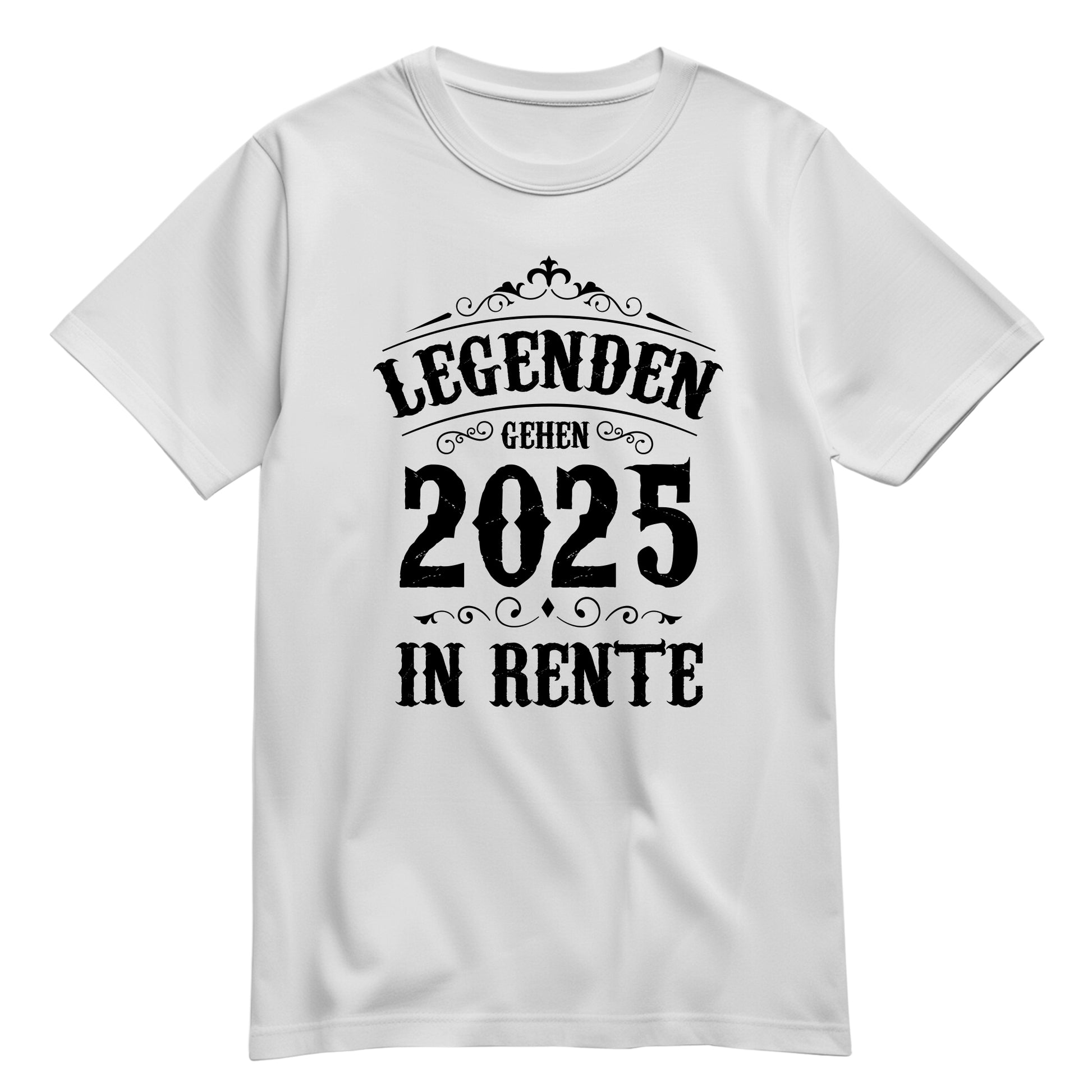 Rentner T Shirt - Legenden gehen 2025 in Rente - Ruhestand Geschenk Weiß - FULiMA®